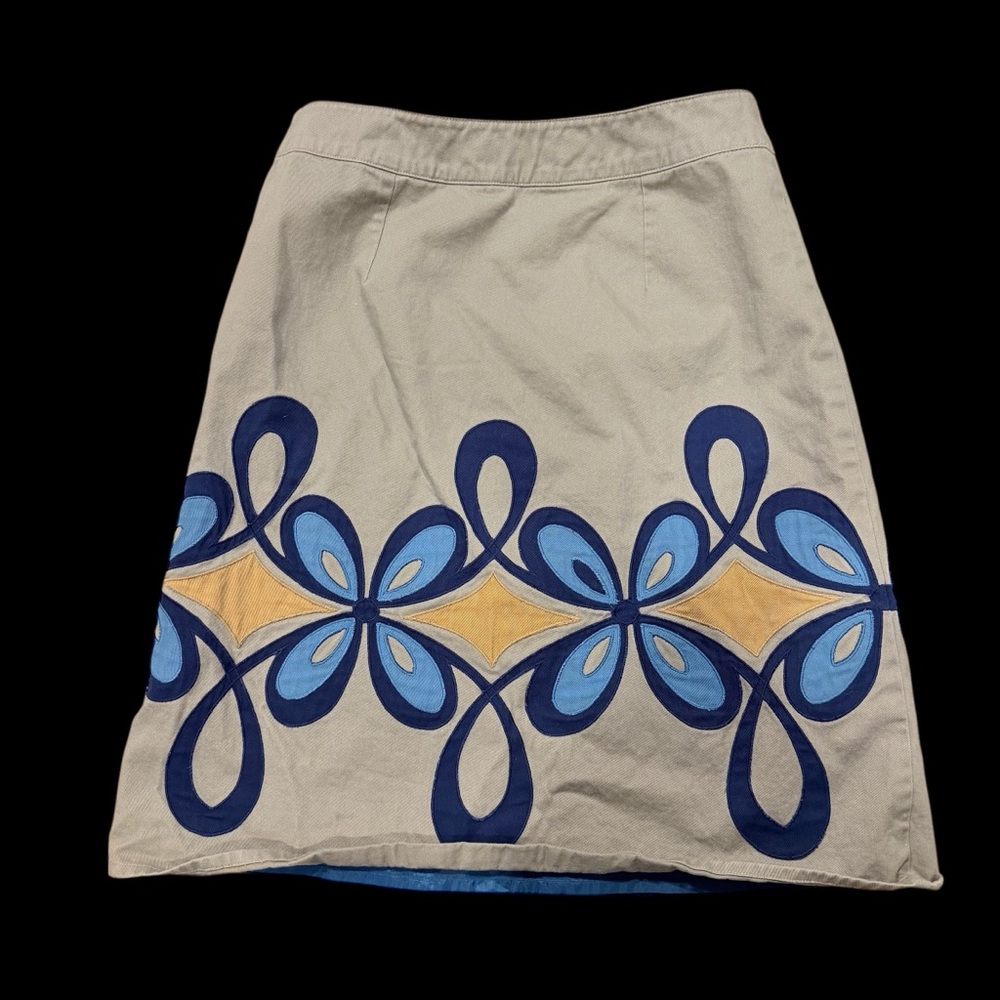 Boden Floral Appliqué A Line Skirt size 4